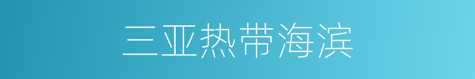 三亚热带海滨的同义词