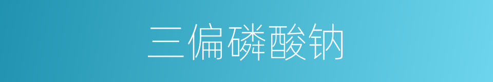 三偏磷酸钠的同义词