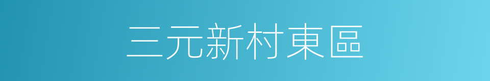 三元新村東區的同義詞