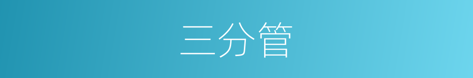 三分管的同义词