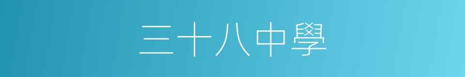 三十八中學的同義詞