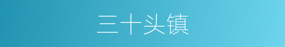 三十头镇的同义词