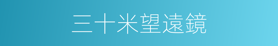 三十米望遠鏡的同義詞