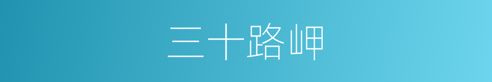 三十路岬的同义词