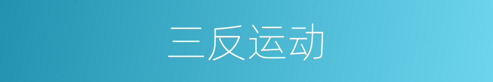 三反运动的同义词