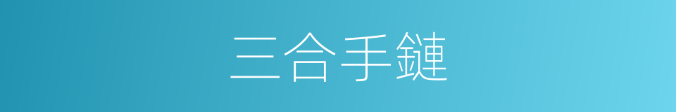 三合手鏈的同義詞