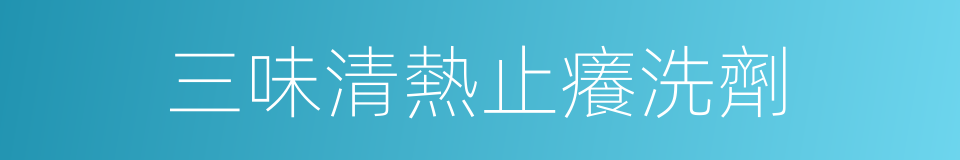 三味清熱止癢洗劑的同義詞