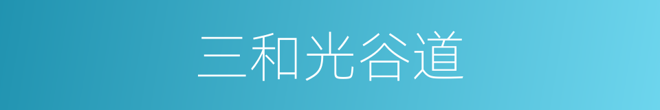 三和光谷道的同义词