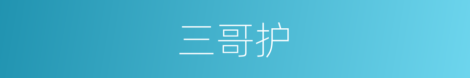 三哥护的同义词