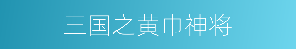 三国之黄巾神将的同义词