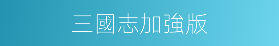 三國志加強版的同義詞