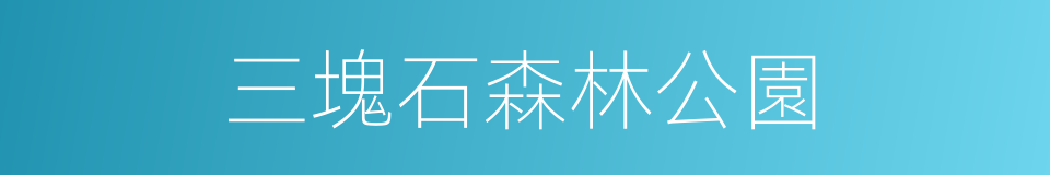 三塊石森林公園的同義詞