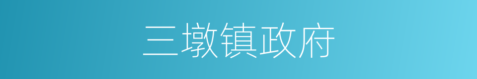 三墩镇政府的同义词
