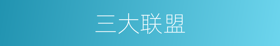 三大联盟的同义词