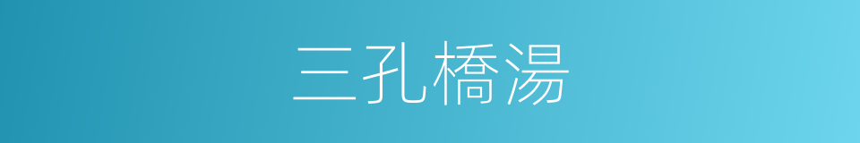 三孔橋湯的同義詞