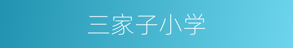 三家子小学的同义词