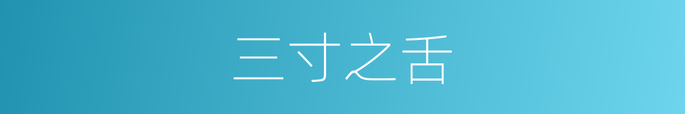 三寸之舌的意思