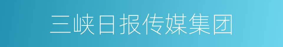 三峡日报传媒集团的同义词