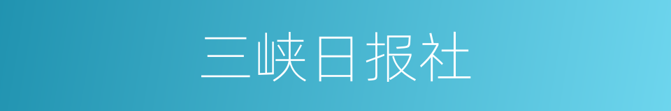 三峡日报社的同义词