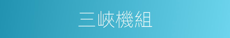 三峽機組的同義詞