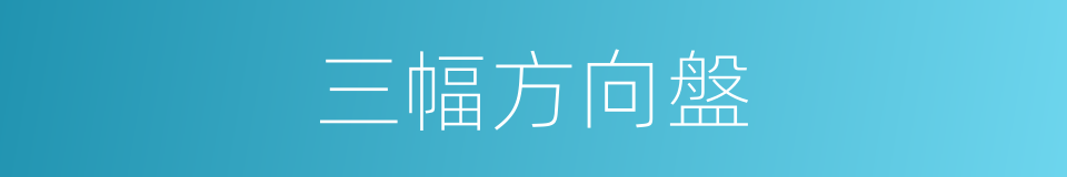 三幅方向盤的同義詞