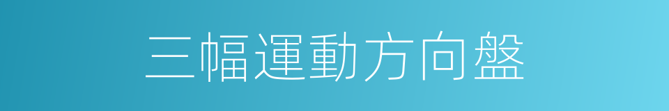 三幅運動方向盤的同義詞