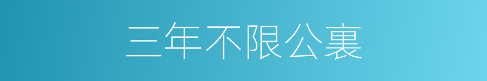 三年不限公裏的同義詞