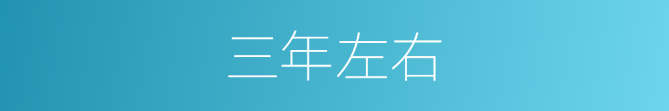 三年左右的同义词