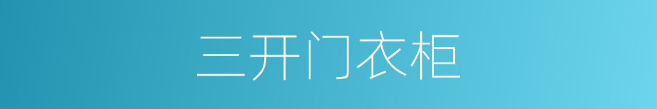 三开门衣柜的同义词