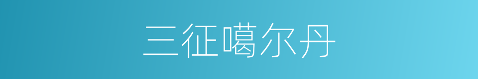 三征噶尔丹的同义词