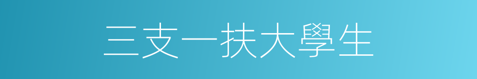 三支一扶大學生的同義詞