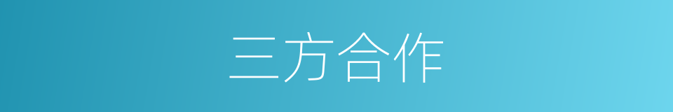 三方合作的同义词
