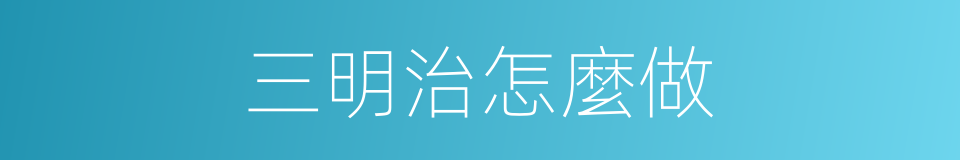 三明治怎麼做的同義詞
