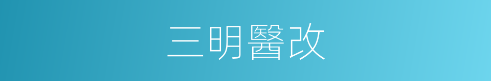 三明醫改的同義詞