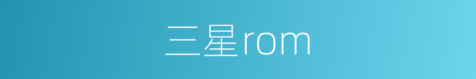 三星rom的同义词