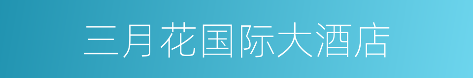 三月花国际大酒店的同义词