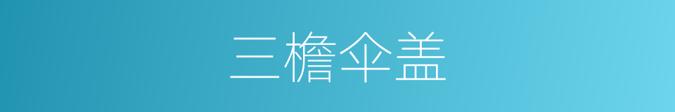 三檐伞盖的意思