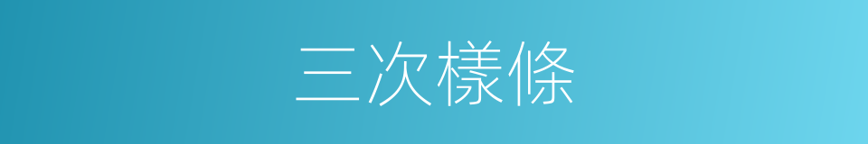三次樣條的同義詞