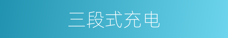 三段式充电的同义词