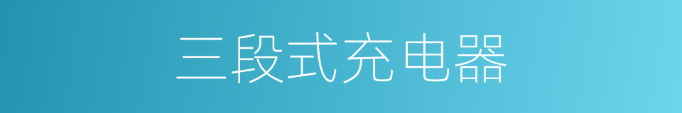 三段式充电器的同义词