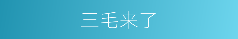 三毛来了的同义词