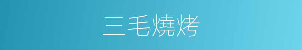 三毛燒烤的同義詞