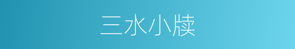 三水小牍的同义词