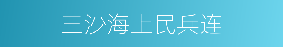 三沙海上民兵连的同义词