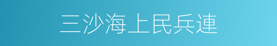 三沙海上民兵連的同義詞