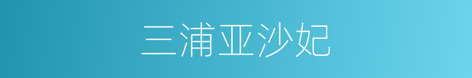 三浦亚沙妃的同义词
