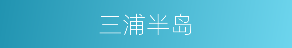 三浦半岛的同义词