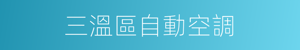三溫區自動空調的同義詞