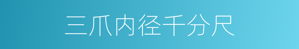 三爪内径千分尺的同义词