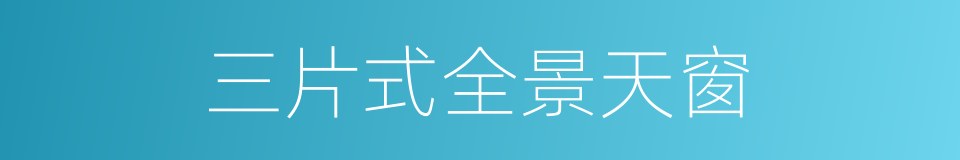 三片式全景天窗的同义词